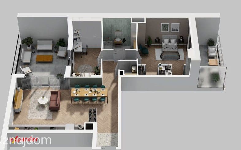 Ostatnie piętro | 2 duże loggie | Apartament 80 m² - zdjęcie 10