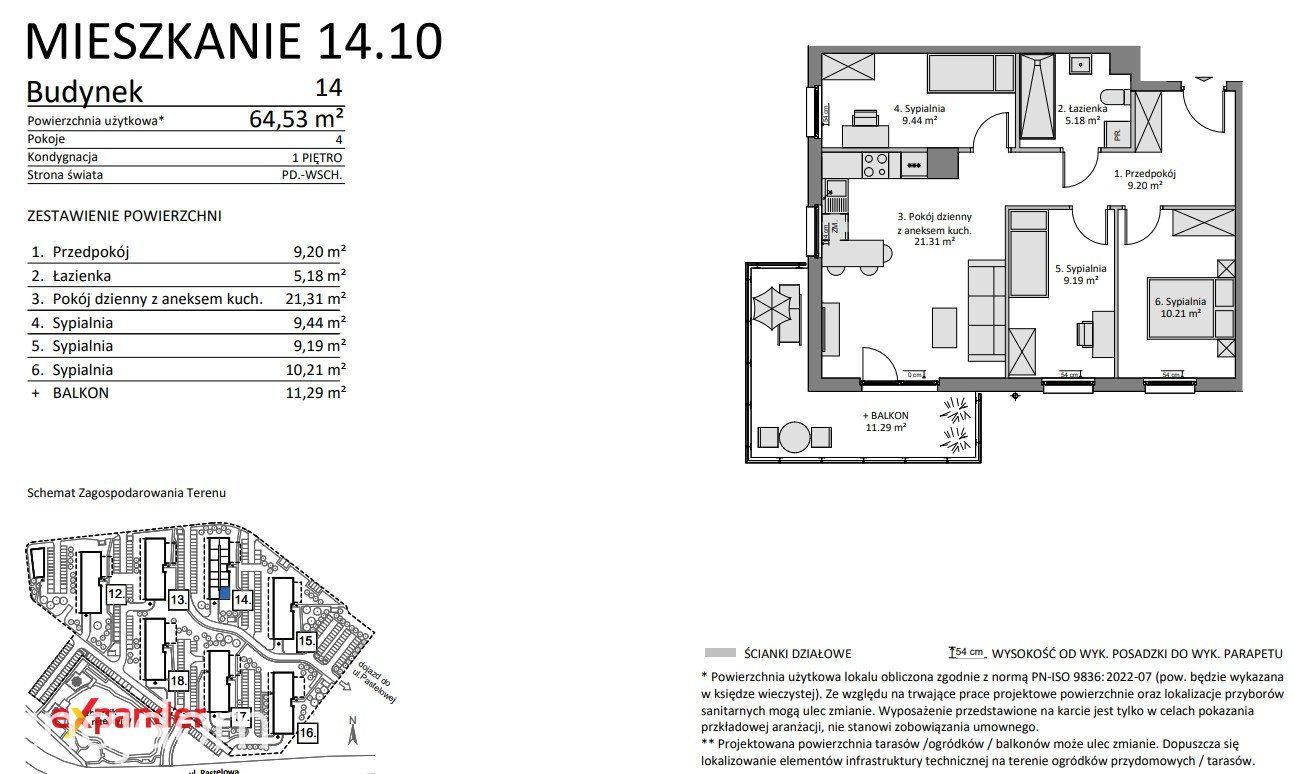 4-pokojowe mieszkanie, komórka, miejsce w hali i naziemne, balkon - zdjęcie 7