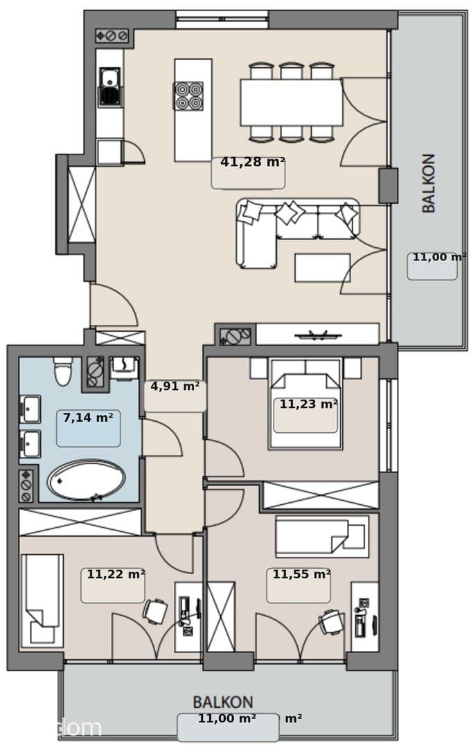 *Apartament Premium* | 4 pokoje | 2 balkony | Kameralne osiedle | UAM - zdjęcie 8