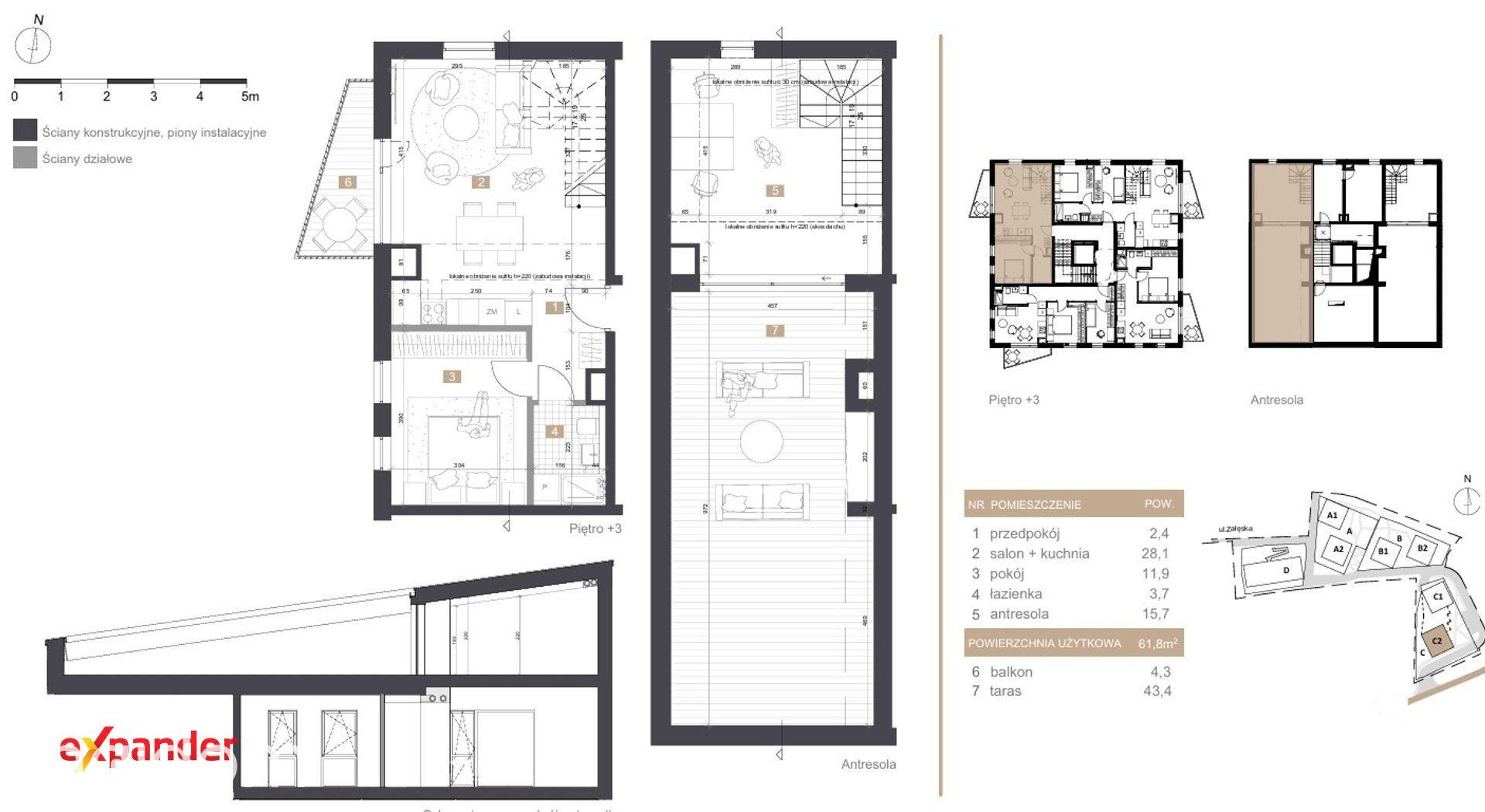 Mieszkanie typu Penthouse + Taras 43m2 na dachu! - zdjęcie 4
