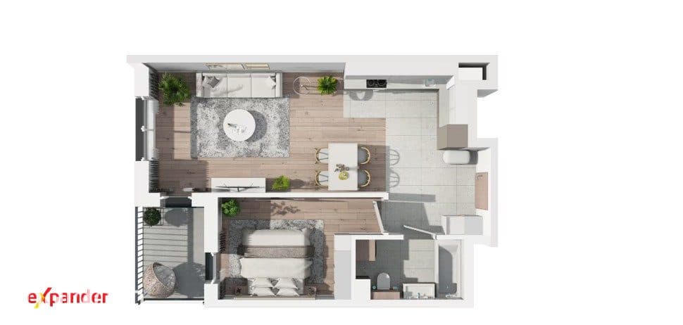 50 m² | 2 pokoje z balkonem na Jeżycach. - zdjęcie 12