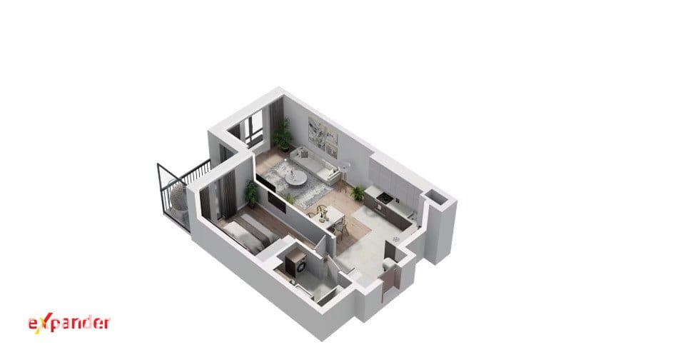 50 m² | 2 pokoje z balkonem na Jeżycach. - zdjęcie 13