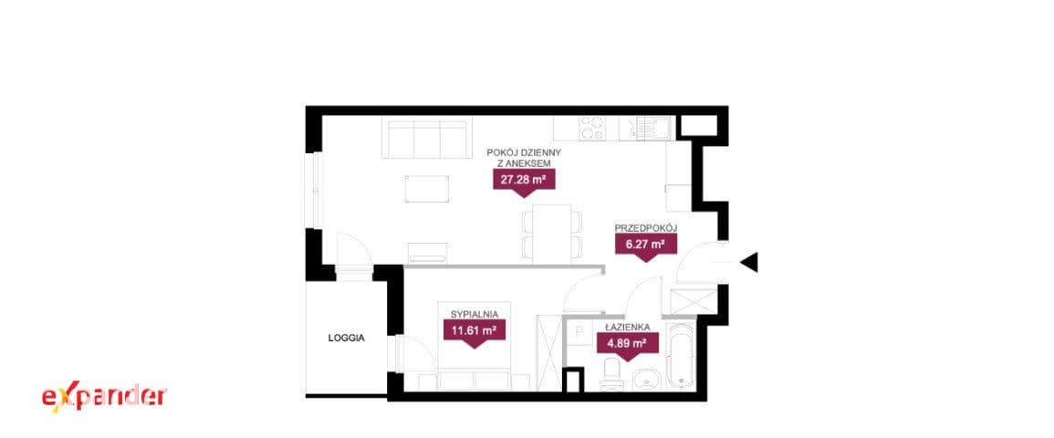 50 m² | 2 pokoje z balkonem na Jeżycach. - zdjęcie 8