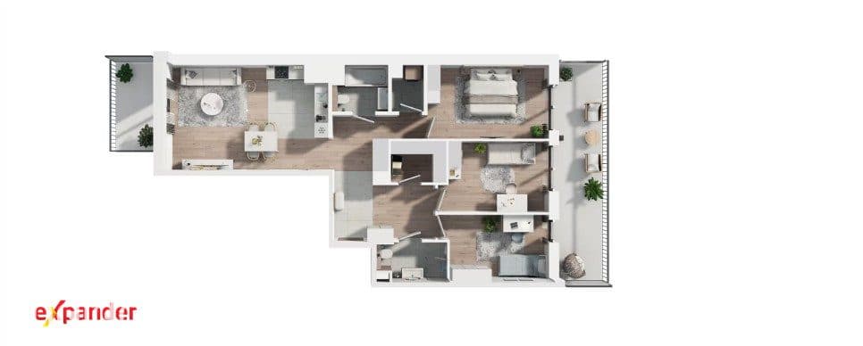 91 m² | 2 łazienki | Garderoba | Nowe Jeżyce - zdjęcie 9