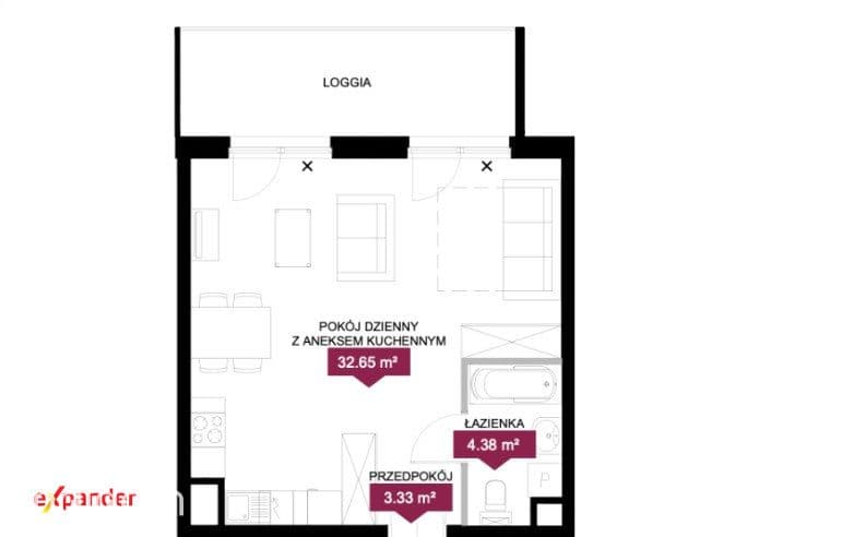 40 m² z dużą loggią | Jeżyce - zdjęcie 8
