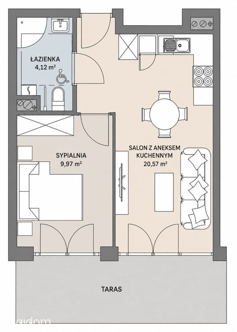 Ogród | Kampus Morasko UAM | Kameralne Osiedle | 2 Pokoje - zdjęcie 7