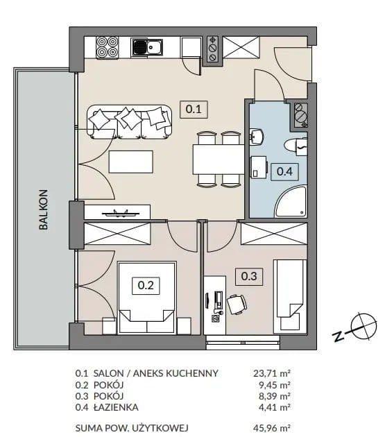 Kameralne Osiedle|3 Pokoje|Kampus Morasko UAM|Balkon|Ostatnie Piętro - zdjęcie 7