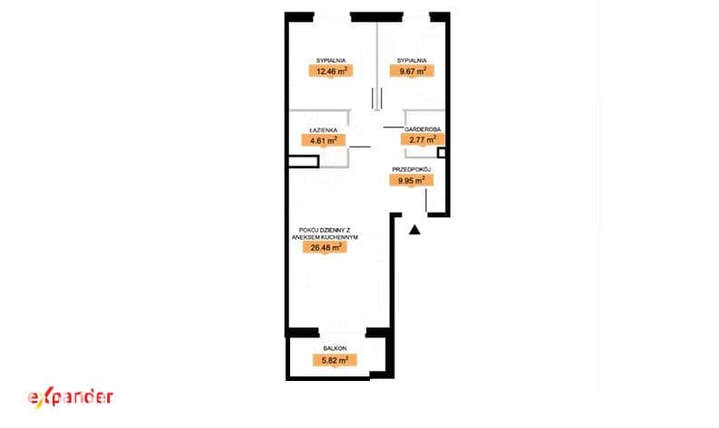 Nowe osiedle / 3-pokojowe mieszkanie / 66m2 / duży balkon - zdjęcie 2