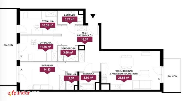 Dwustronny apartamanent blisko centrum..2 łazienki,garderoba - zdjęcie 21
