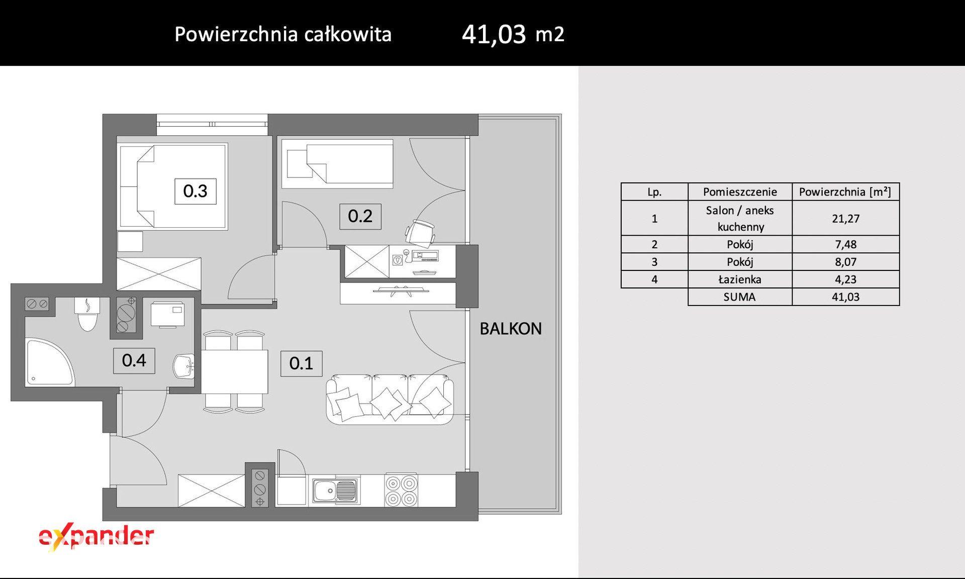 41 m² i aż 3 pokoje | UAM Morasko - zdjęcie 7