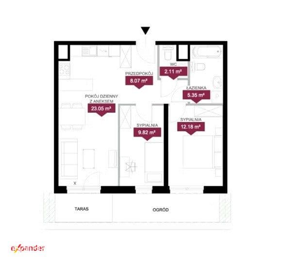 3-pokoje - Południe - osobne wc - balkon - zdjęcie 4