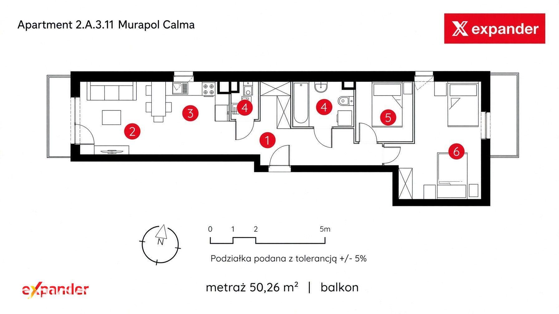 3 pokoje 50,26 m², budynek 3-kondygnacyjny - zdjęcie 4