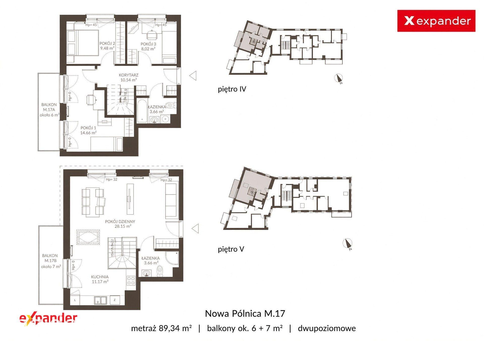 Dwupoziomowe 89 m² z balkonami - zdjęcie 5