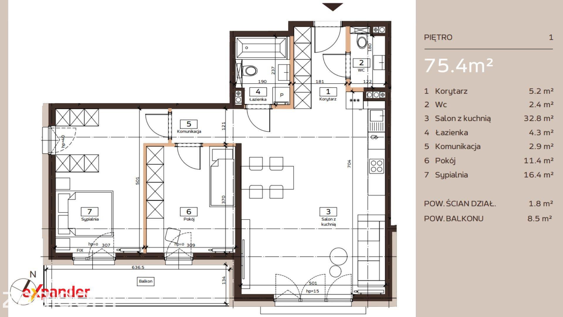 M3 75,4 m² z dużym balkonem | ŁÓDŹ WIDZEW | bez prowizji, bez PCC - zdjęcie 11
