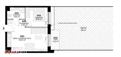 2 pokoje|ogródek 58m2|Rokitki k.Tczewa|0% - zdjęcie 3