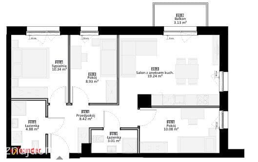 Promocja|4pokoje+balkon|64,9m2| Rokitki k.Tczewa | Pomorskie - zdjęcie 4