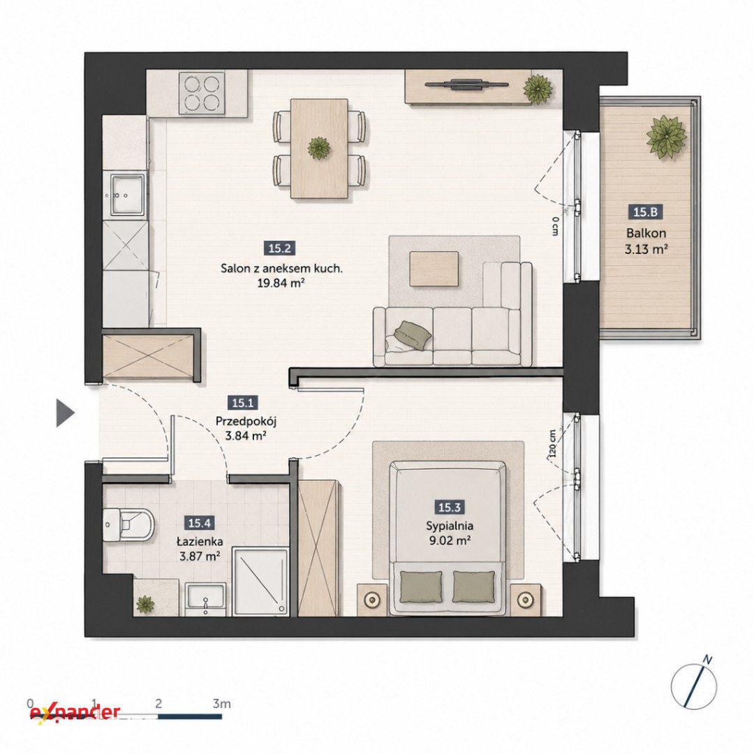 Parter | Ogródek | | 36,37 m² | 2 pokoje | 380 000 zł - zdjęcie 4