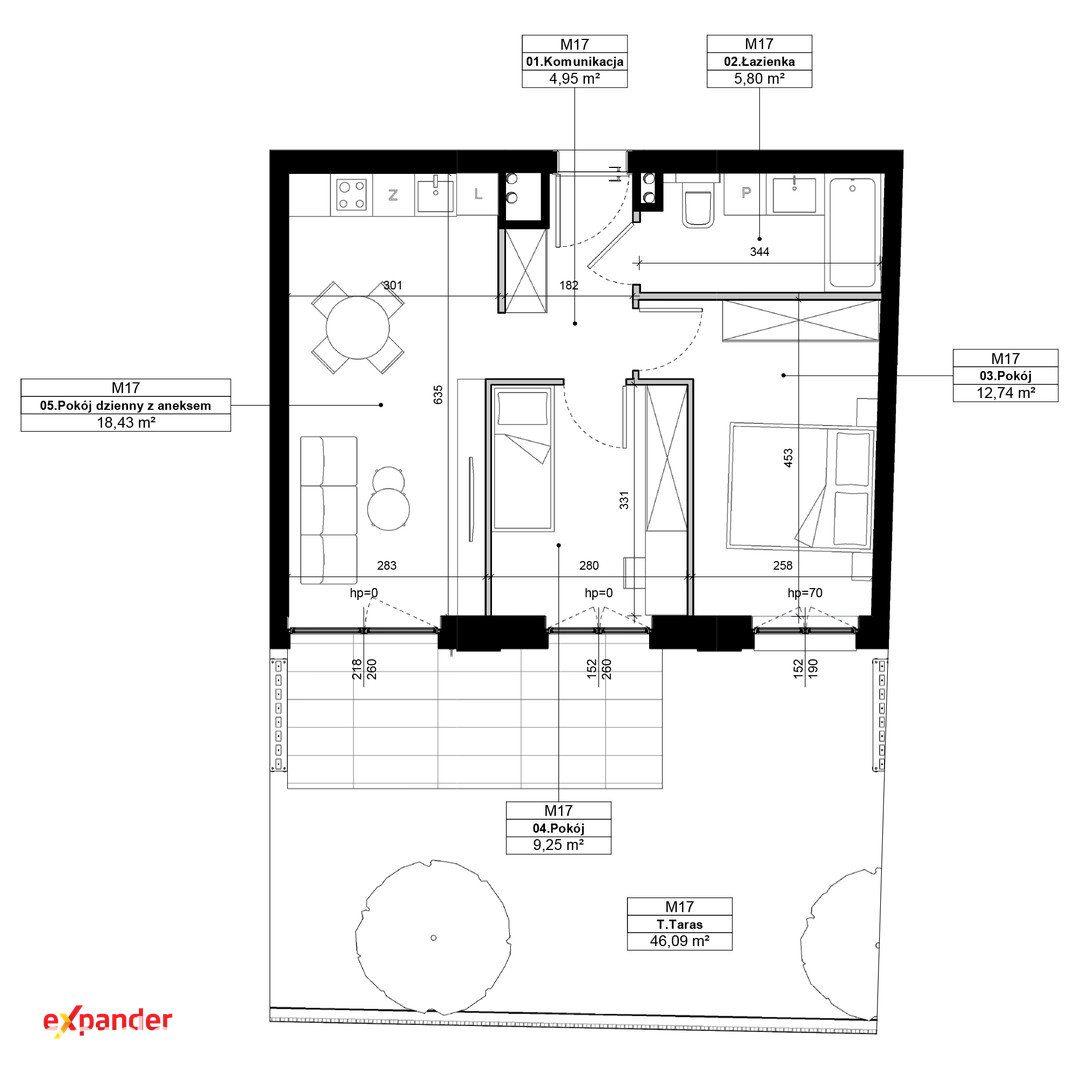 Apartament z ogródkiem 46 m2 - Blisko MTP - Jeżyce - zdjęcie 12