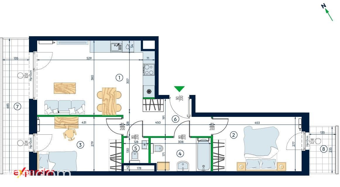 3 pokoje | Dla Rodziny | 2x Loggia! | 2 Łazienki | Blisko Centrum - zdjęcie 14