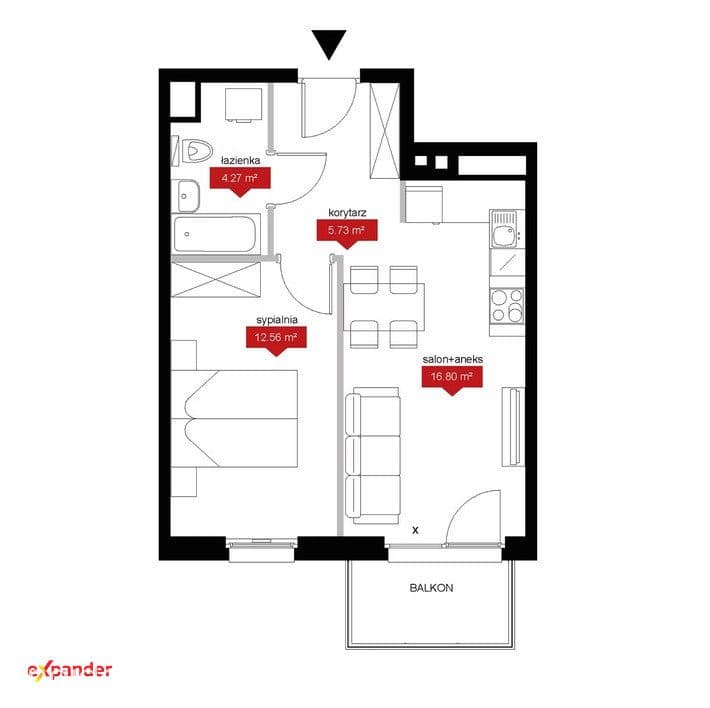 Nowe 2 pok 40mkw / Nowoczesna inwestycja/Balkon - zdjęcie 2