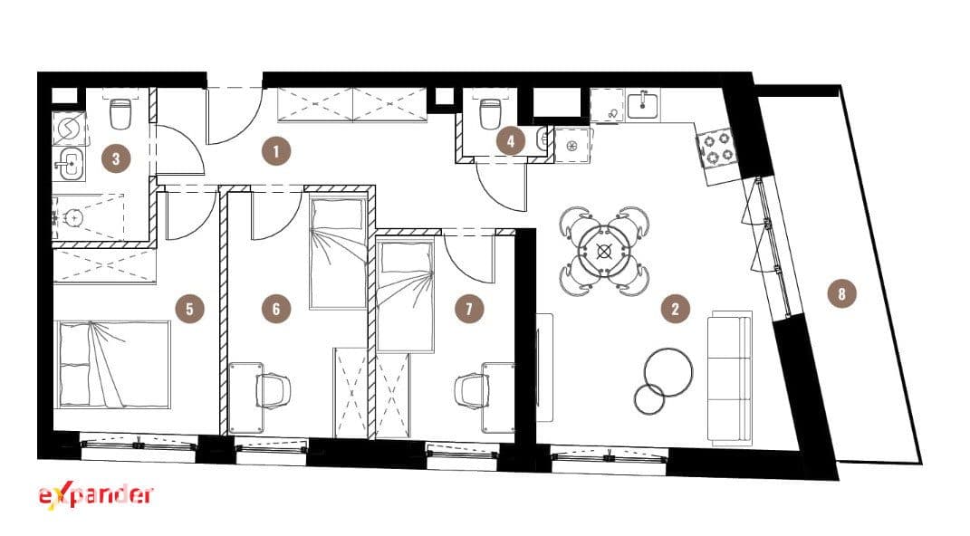 4 pokoje premium przy Spodku | Balkon 8,8m2 - zdjęcie 7