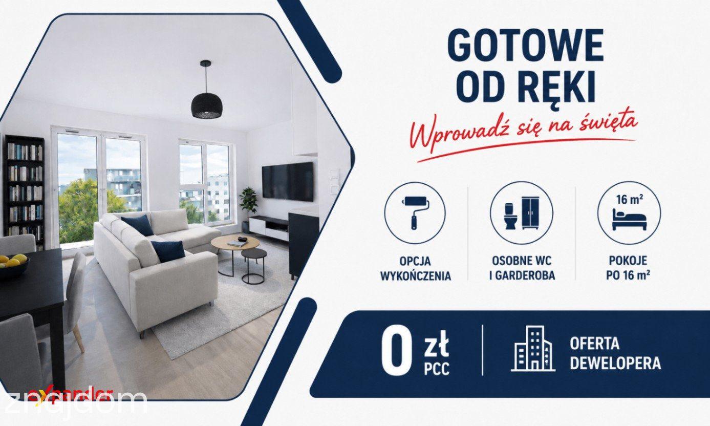 3 pokoje | sypialnie po 15m2 | garderoba | osobne WC | balkon