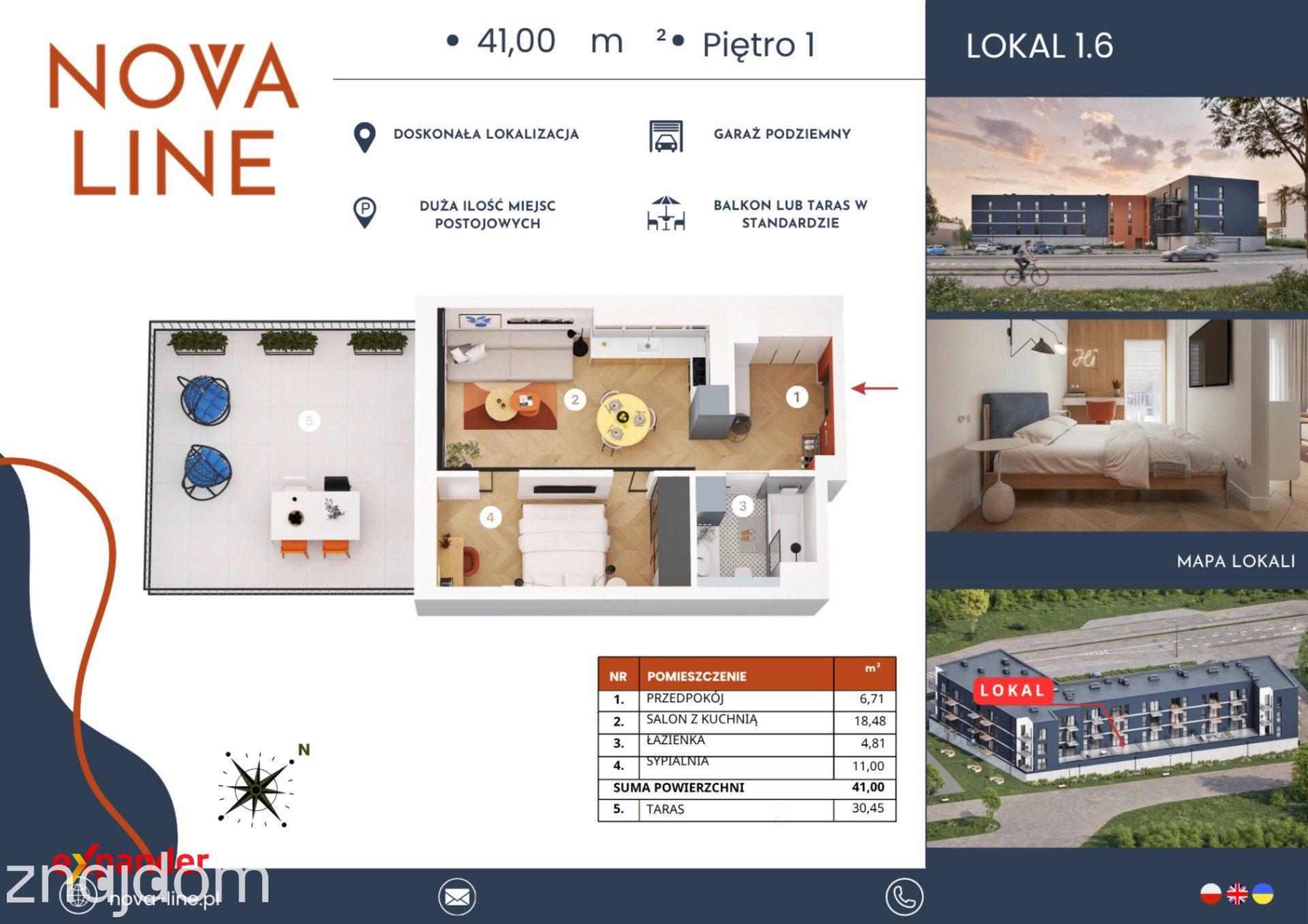 Nova Line / Metraże od 36,68 do 88,45 m² / tarasy do 30,45 m - zdjęcie 3