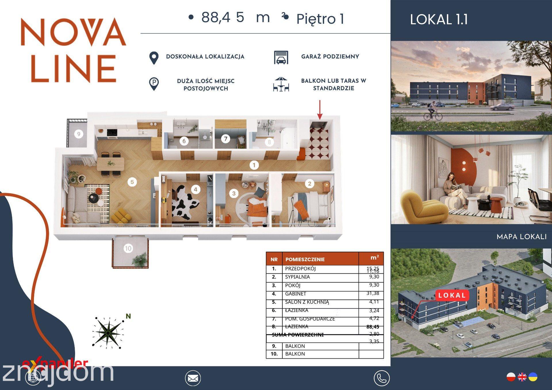 Nova Line / Metraże od 36,68 do 88,45 m² / tarasy do 30,45 m - zdjęcie 4