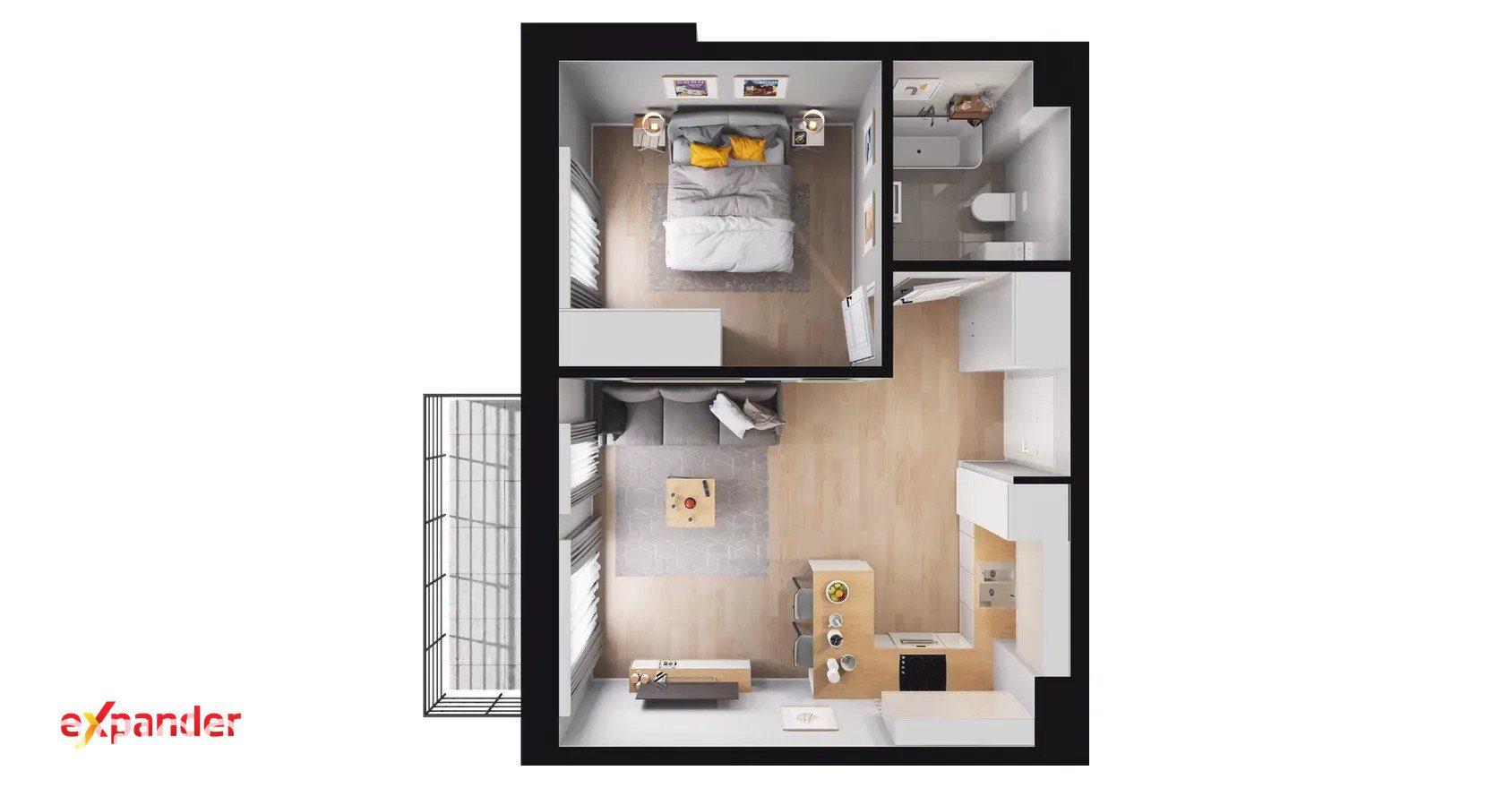 2-pokojowe mieszkanie 37m2 + balkon Nowe bez PCC - zdjęcie 6