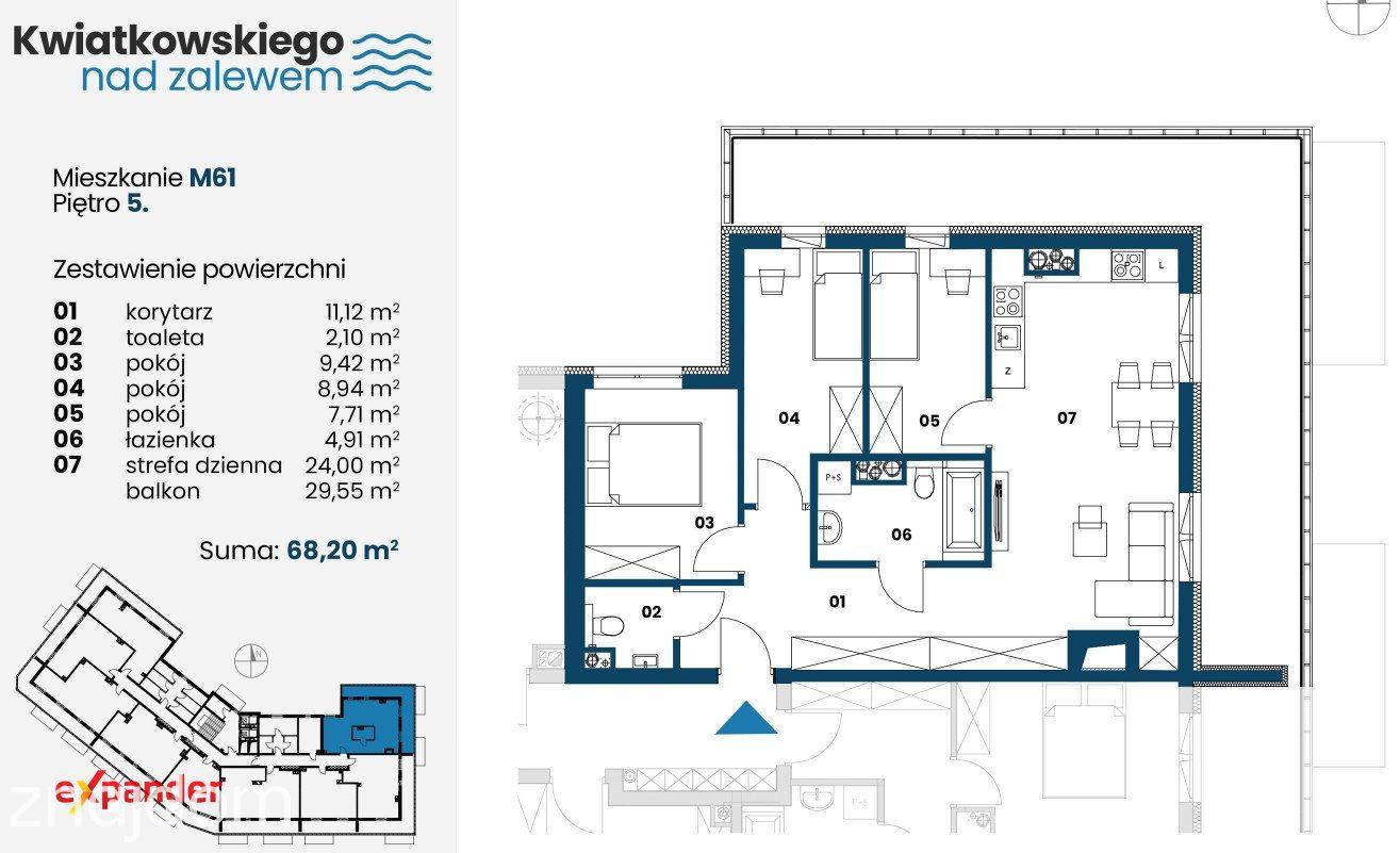 Apartament dużym balkonem - zdjęcie 6