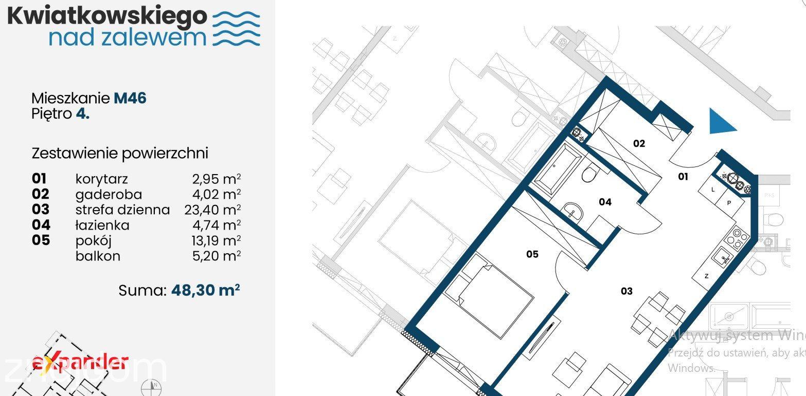 Apartament 2 pokoje z windą duży balkon - zdjęcie 6