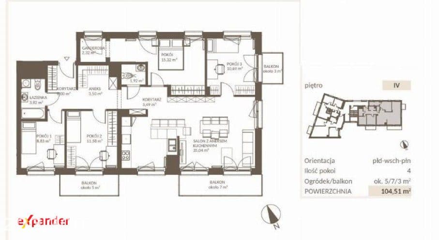 Przestronne 4 pokoje | 104,51 m² | 3 balkony | Gdańsk Jasień | oddane do użytku - zdjęcie 7