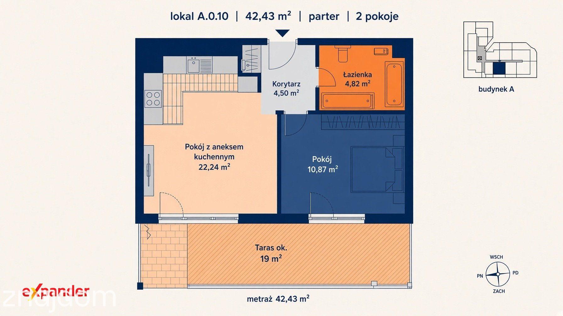 2-pokojowe z tarasem 19 m² i ogródkiem - zdjęcie 9