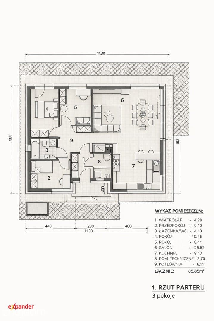 Nowoczesne Domy parterowe 86m² - 2 lub 3 pokoje - zdjęcie 20