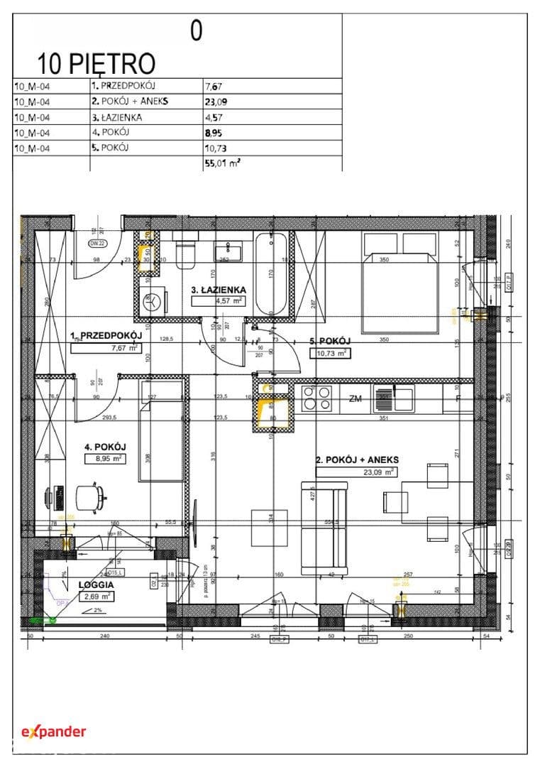 Apartament 3-pokojowy 10 pietro blisko Skytower Centrum - zdjęcie 8