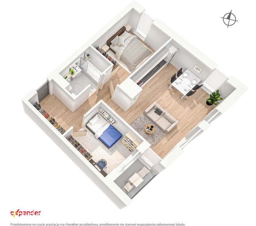 Apartament 3-pokojowy 10 pietro blisko Skytower Centrum - zdjęcie 7