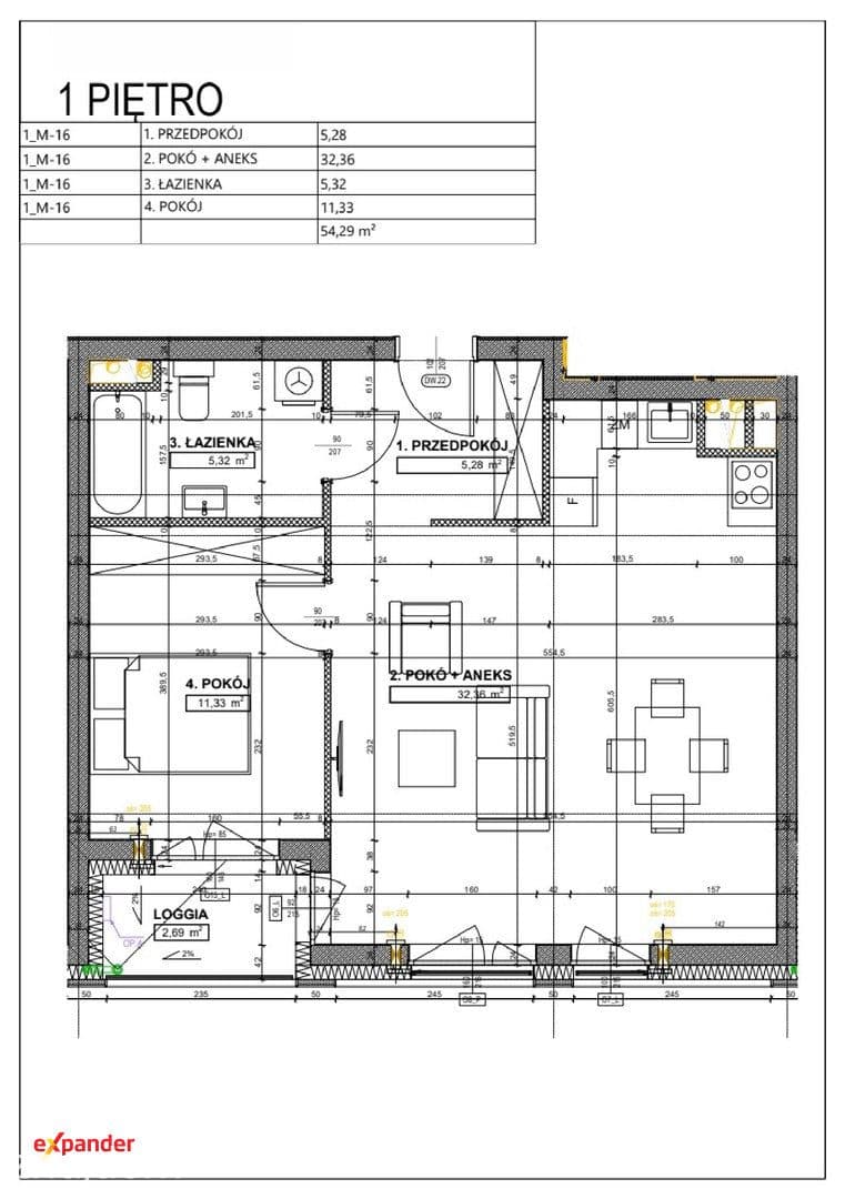 Atrakcyjny apartament 2 lub 3 pokojowy 54,47 m2 blisko Skytower Centrum - zdjęcie 8
