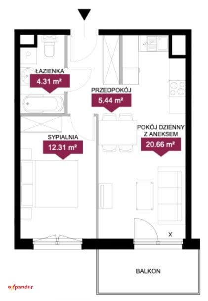 TOP LOKALIZACJA | Ostatnie Piętro | 2 Pokoje | Balkon - zdjęcie 7