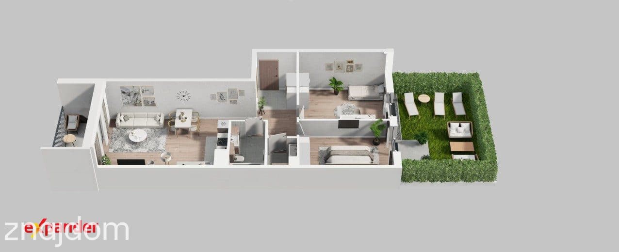 3 pokoje | Ogródek + loggia | Dwustronne | 74 m² - zdjęcie 12