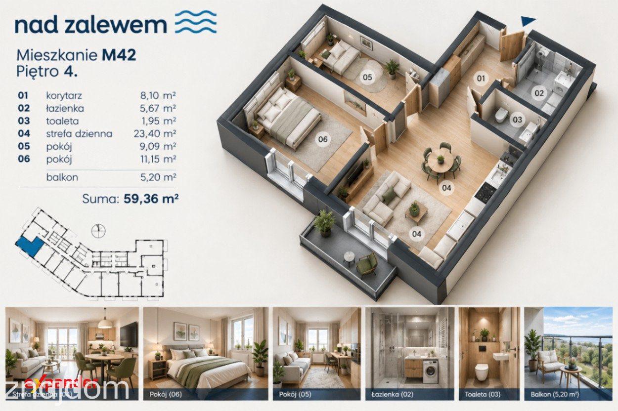 Komfortowe mieszkanie nad Zalewem, ul. Kwiatkowskiego, Nowa Dęba