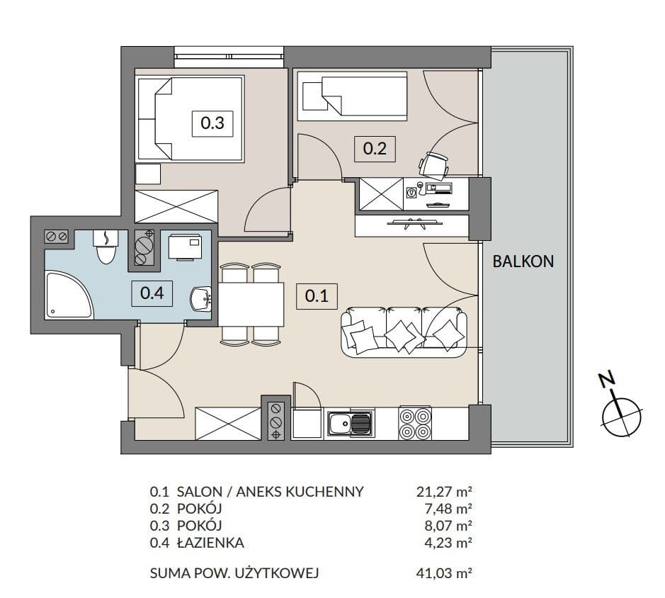 *Kameralne Osiedle Premium* | Kampus Morasko UAM | 3 Pokoje | Balkon - zdjęcie 7