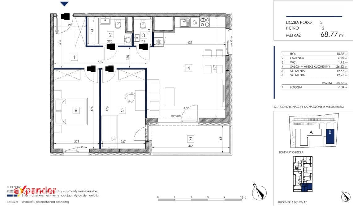 3 pokoje _ 68 m²  + balkon _ blisko tramwaj _ bez prowizji :) - zdjęcie 14