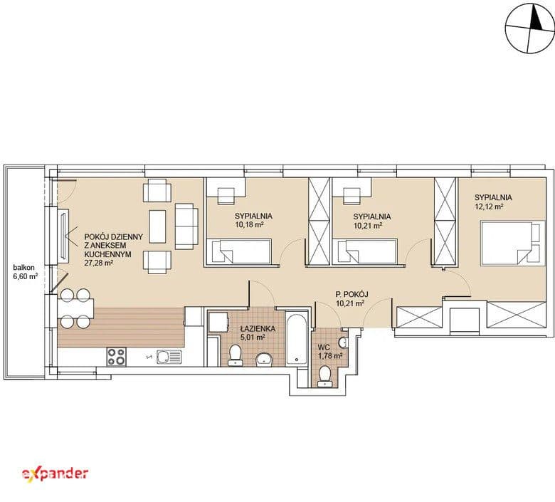 GOTOWE do odbioru 4pokoje 77mkw/ Balkon - zdjęcie 14