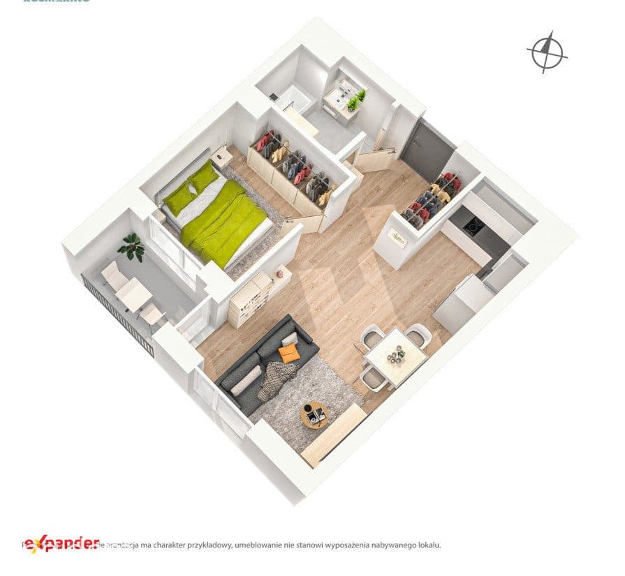 Nowy Apartament 2-pokoje z loggią obok Skytower Centrum - zdjęcie 7