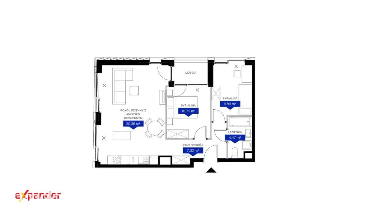 3 pokoje | Centrum | 63 m² | Odbiór w tym roku - zdjęcie 9