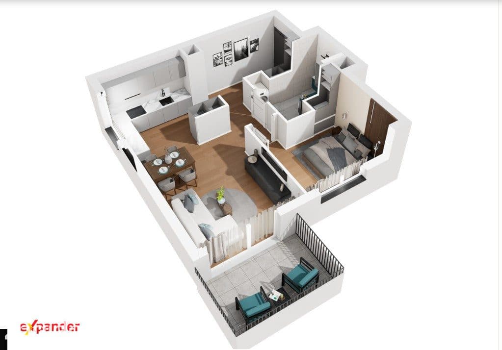 Przestronne 2 pokoje 50 m² | balkon | I piętro | gotowe do odbioru - zdjęcie 14