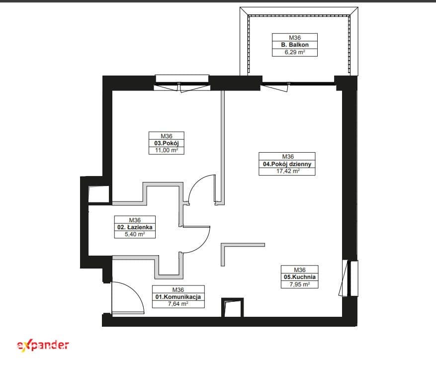 Przestronne 2 pokoje 50 m² | balkon | I piętro | gotowe do odbioru - zdjęcie 10