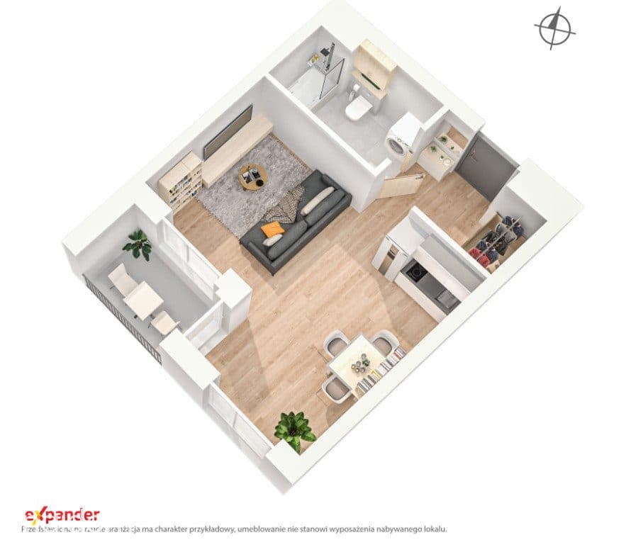Atrakcyjne 1 lub 2 pokojowe 31.08 m2 blisko Skytower Krzyki - zdjęcie 6