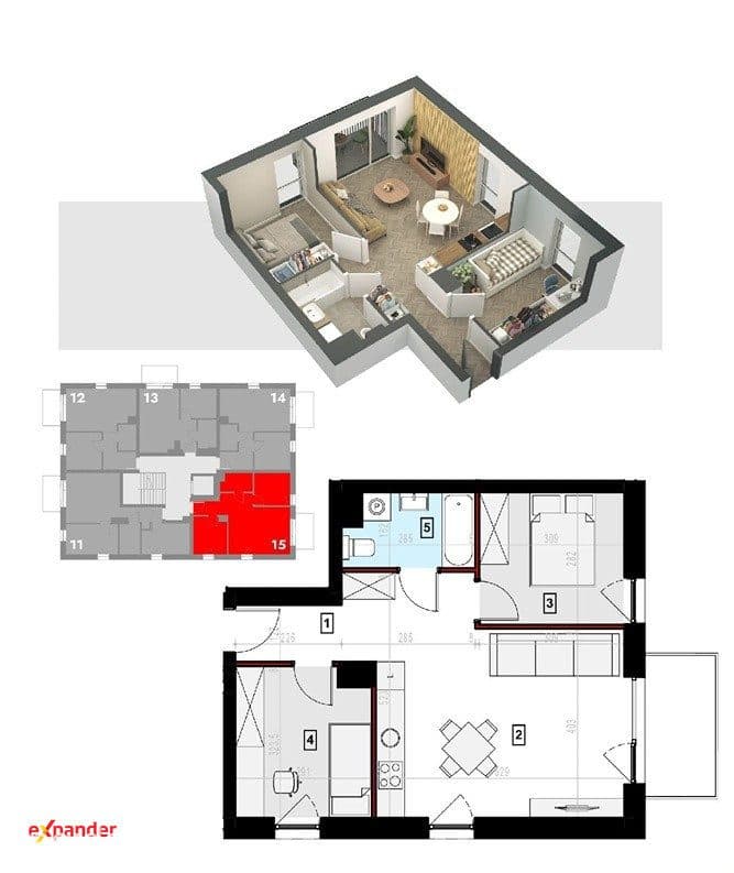 Gotowy apartament 3-pok z ogrzewaniem podłogowym - zdjęcie 2