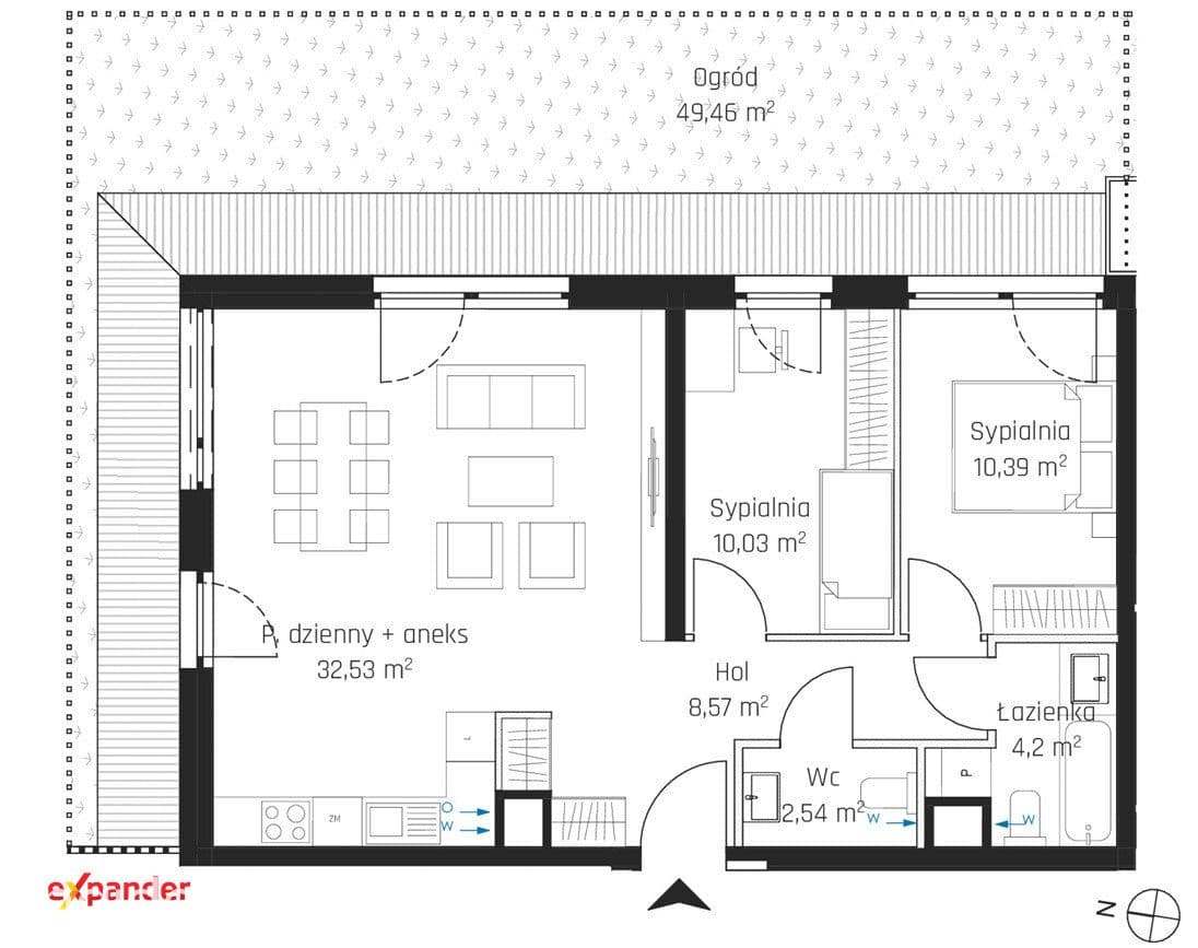 Apartament 3-pokojowy z prywatnym ogrodem | Nad Motławą | - zdjęcie 5